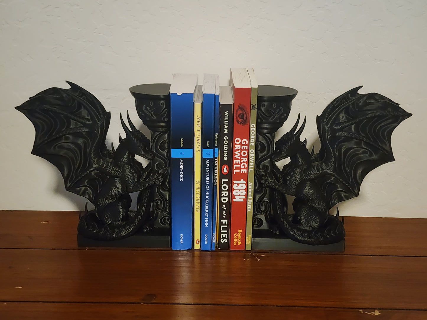 Dragon Bookends are uniquely designed to add mythical style to your bookcase or bookshelf