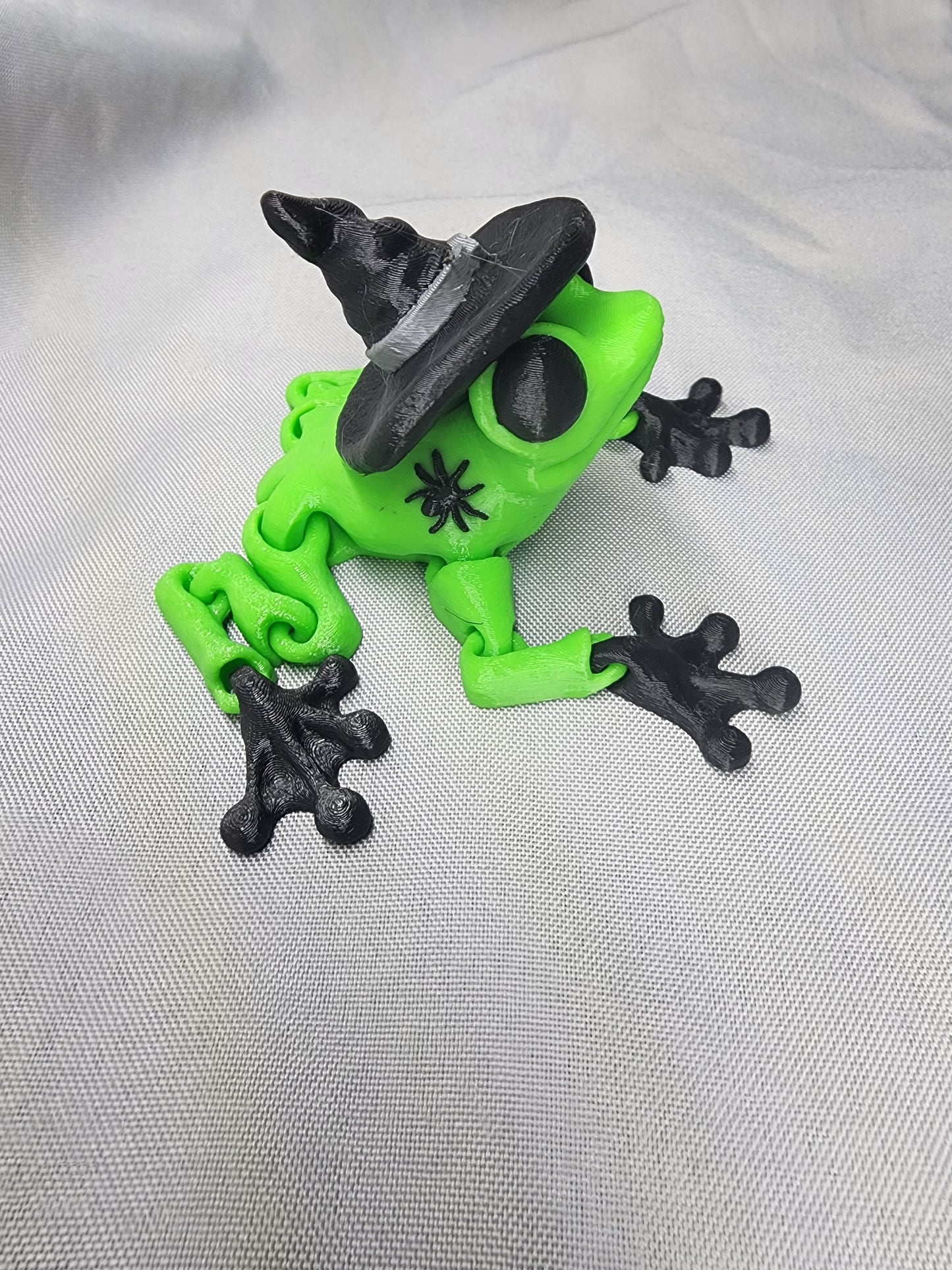 Witch Frog with articulating legs Halloween figurine fidget toy decoration