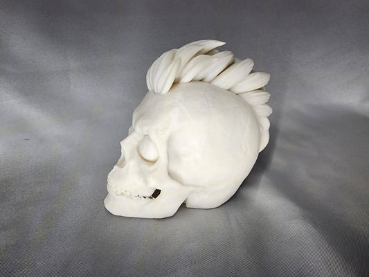 Skull with Mohawk desktop figurine decor