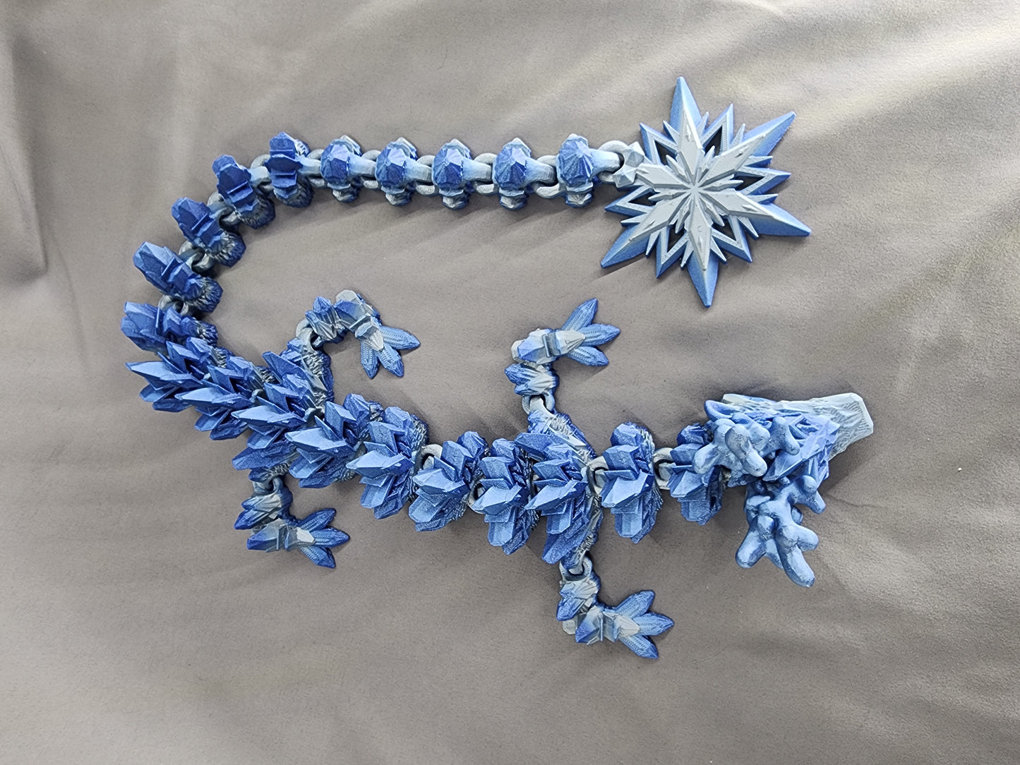 Winter Dragon articulating figurine
