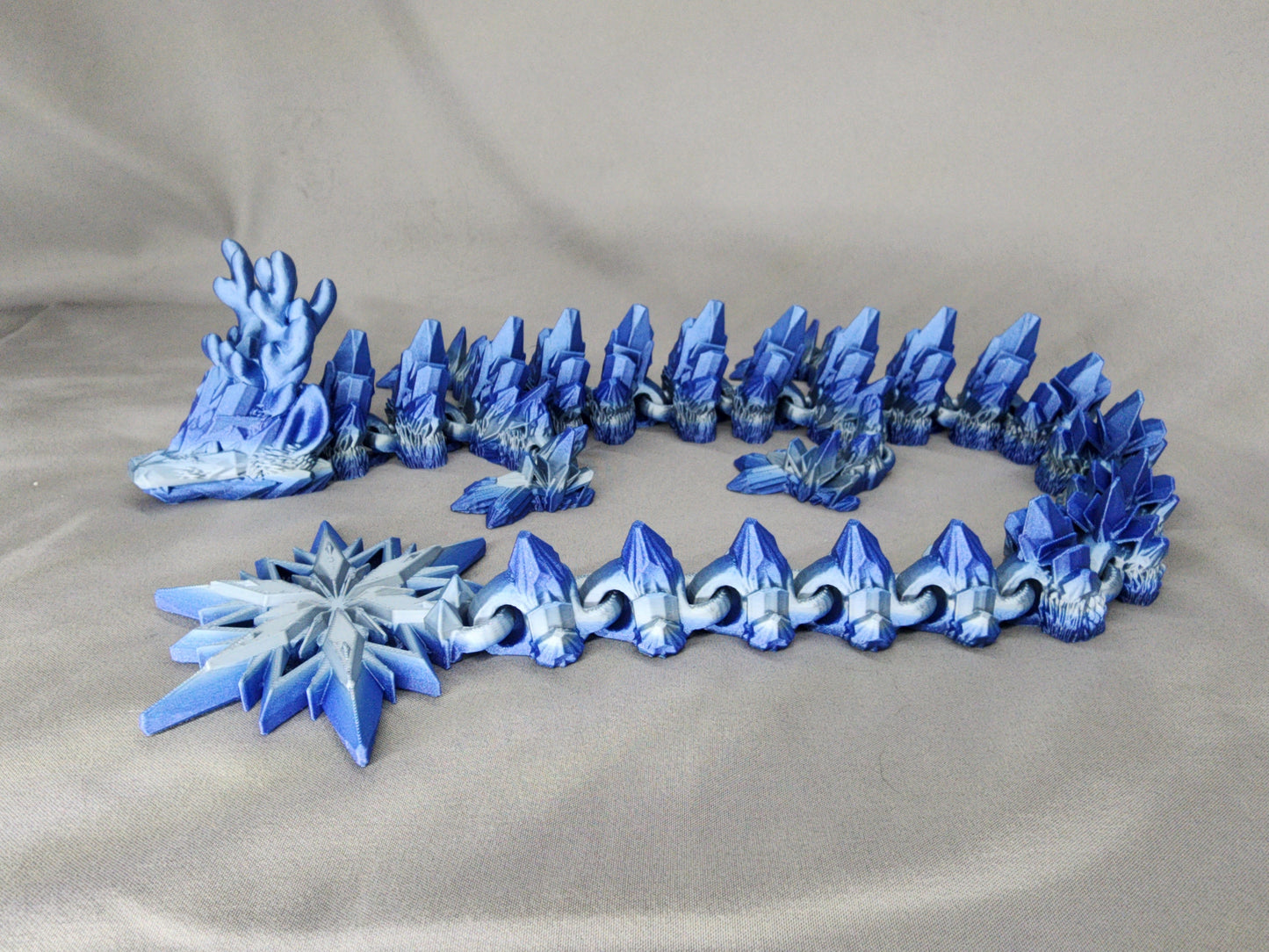 Winter Dragon articulating figurine