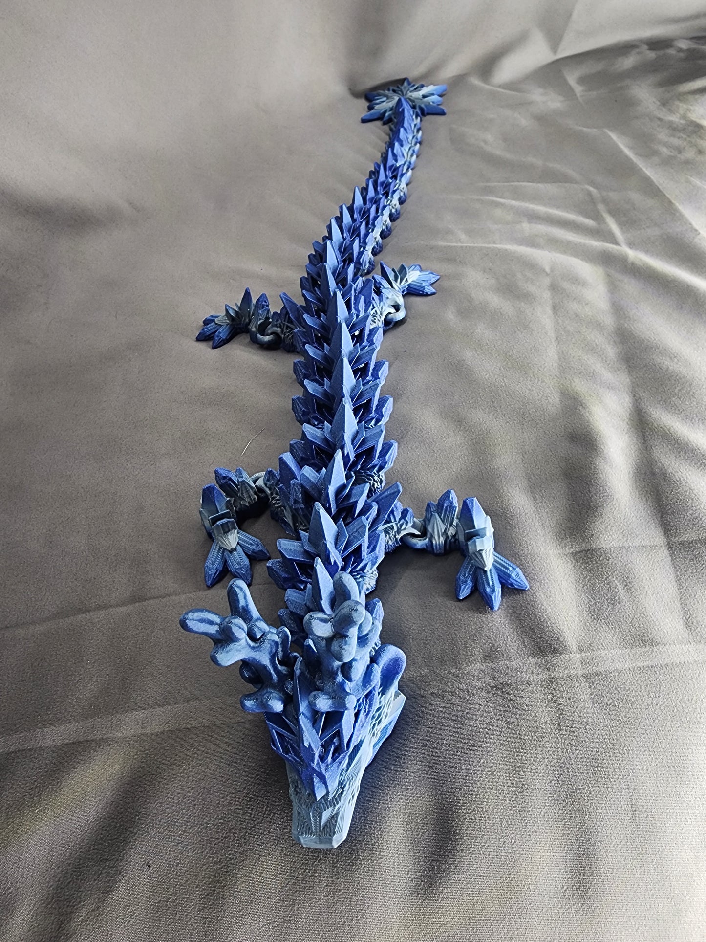 Winter Dragon articulating figurine