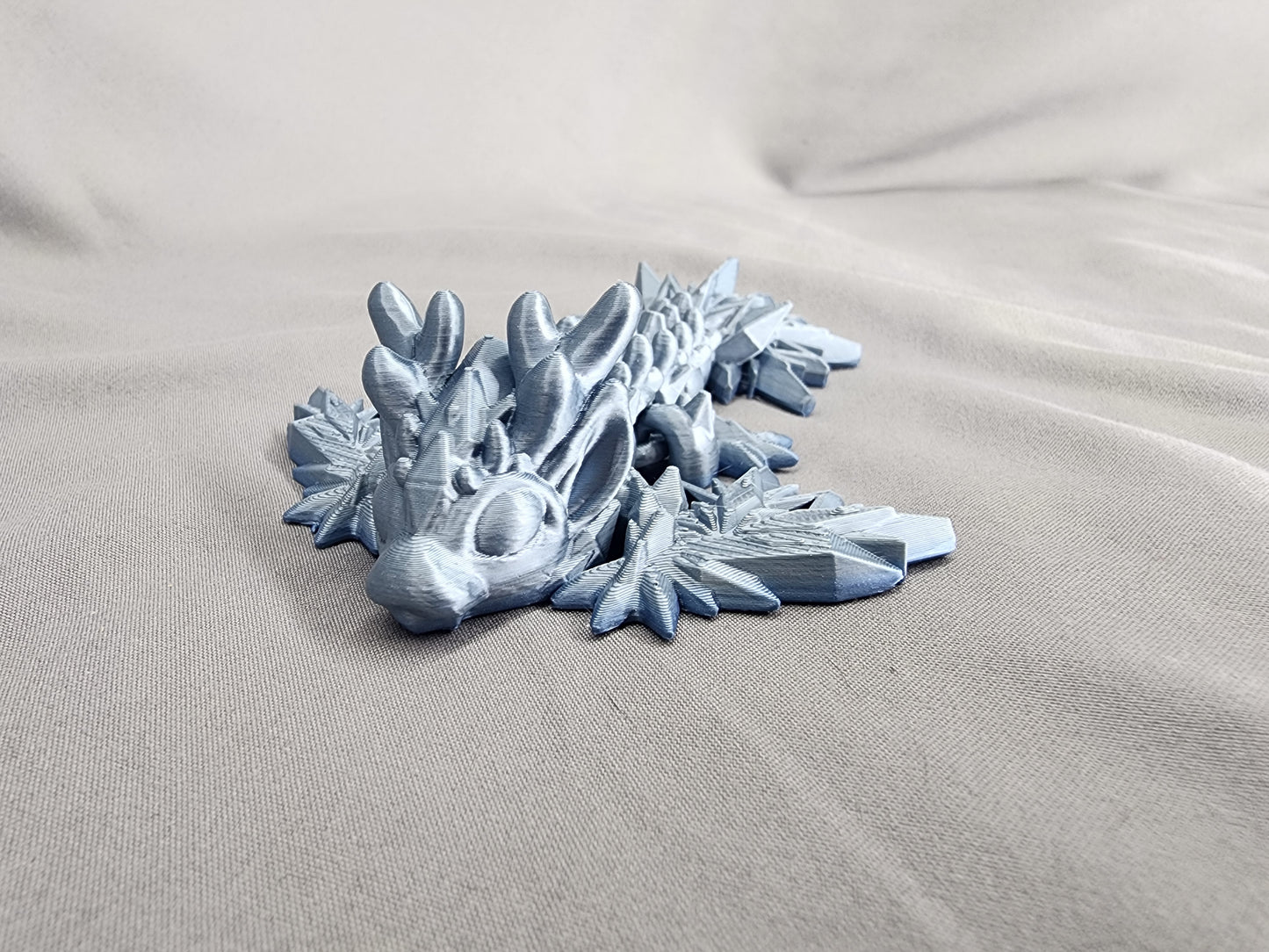 Tiny Winter Wyvern articulating figurine