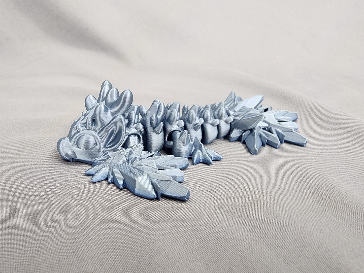 Tiny Winter Wyvern articulating figurine