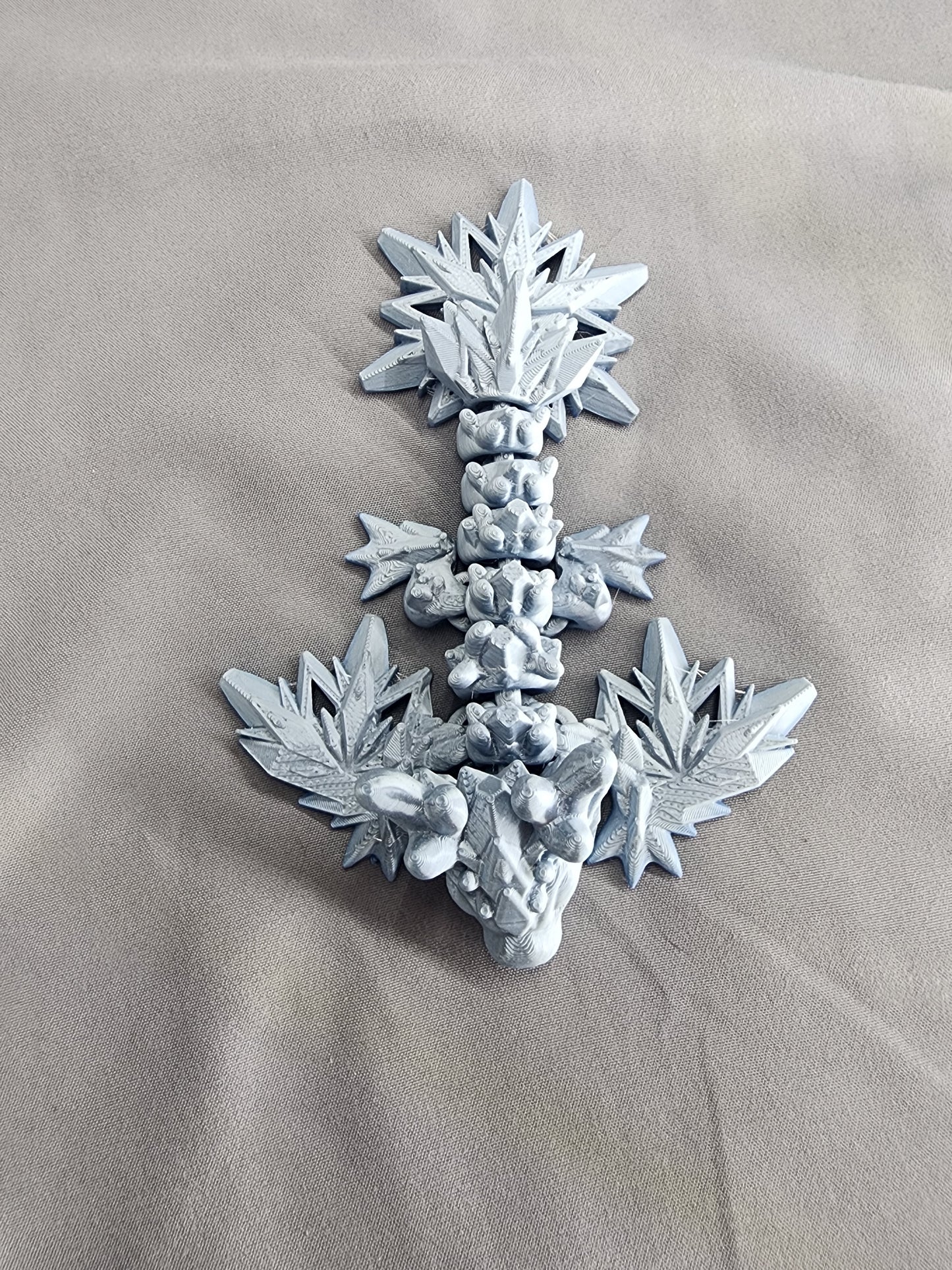 Tiny Winter Wyvern articulating figurine