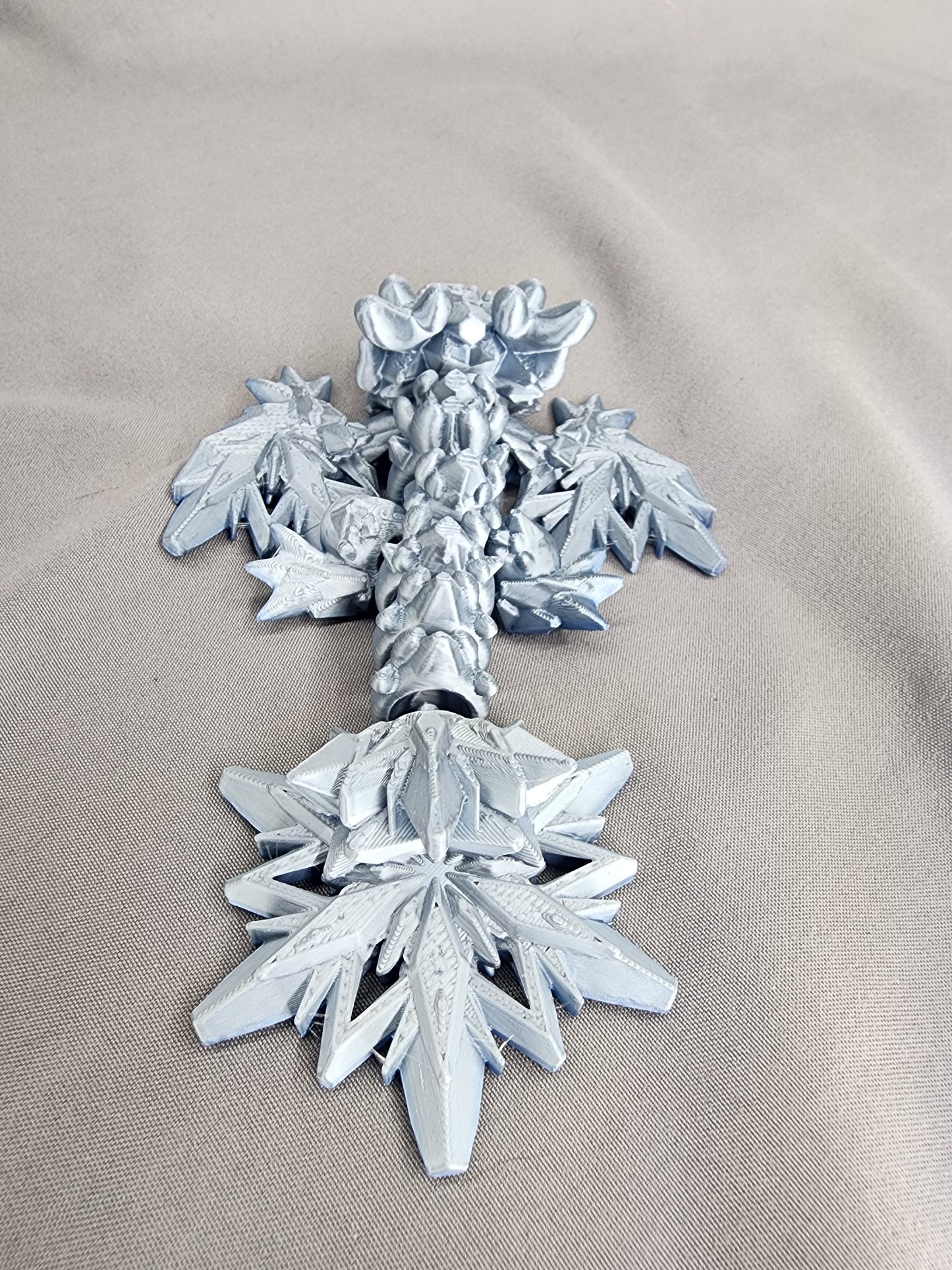 Tiny Winter Wyvern articulating figurine