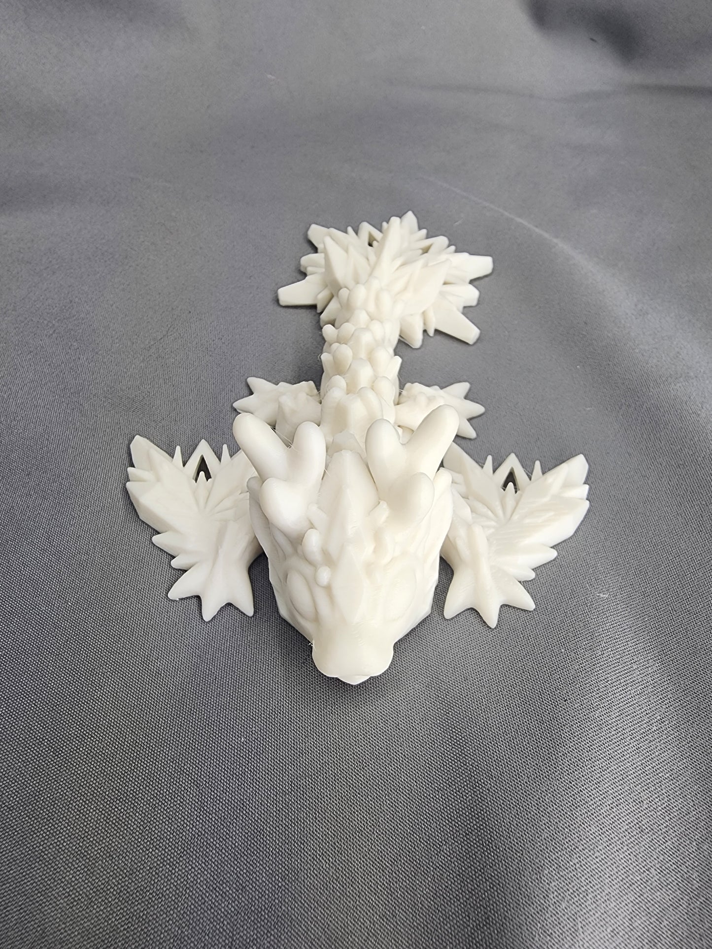 Tiny Winter Wyvern articulating figurine