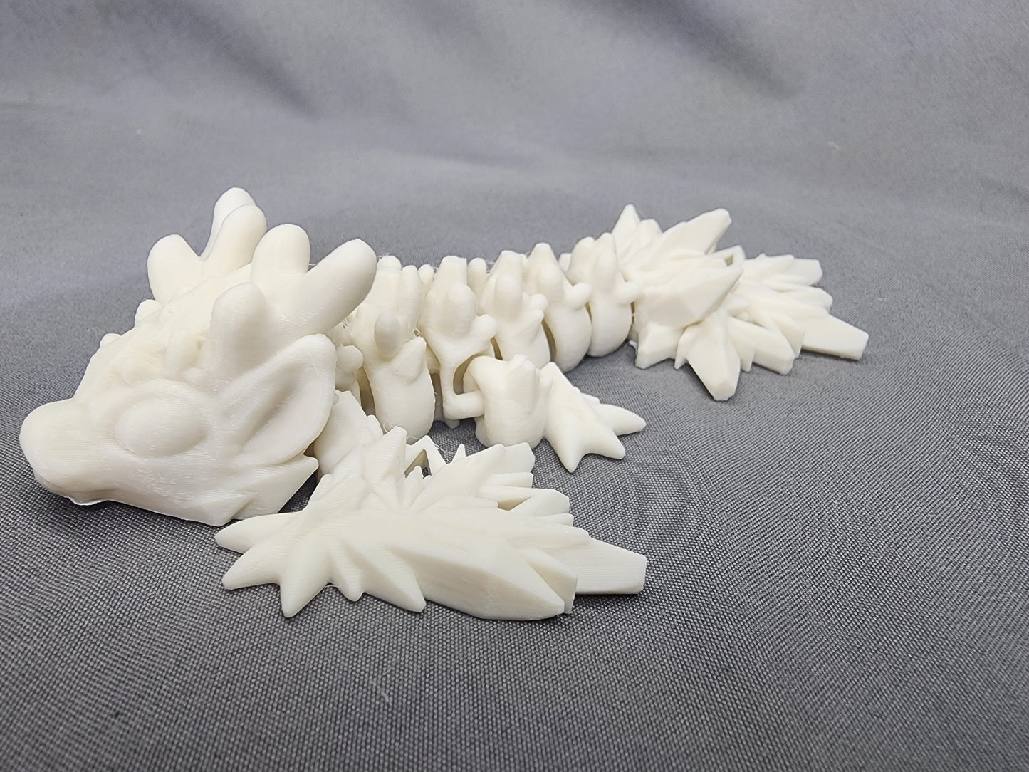 Tiny Winter Wyvern articulating figurine