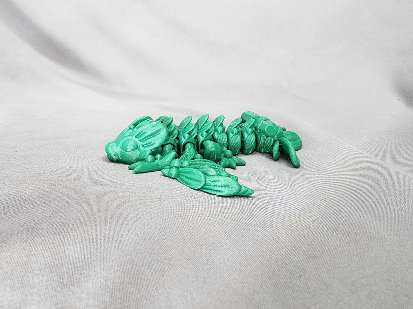 Tiny Mistletoe Dragon Wyvern articulating figurine