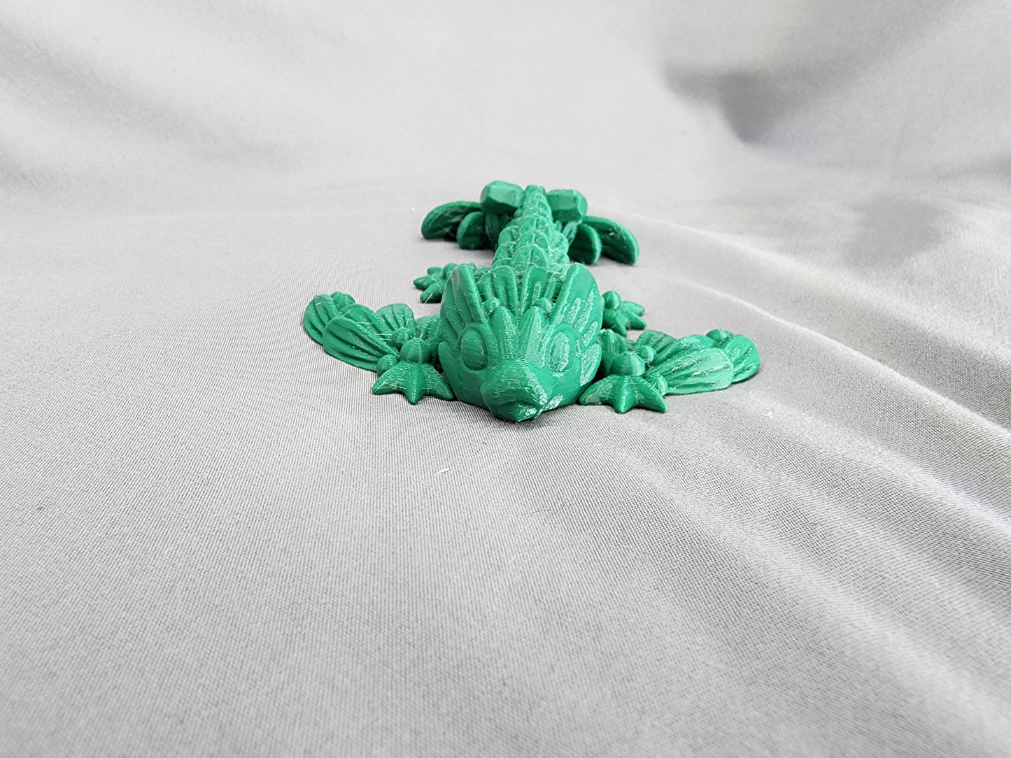 Tiny Mistletoe Dragon Wyvern articulating figurine