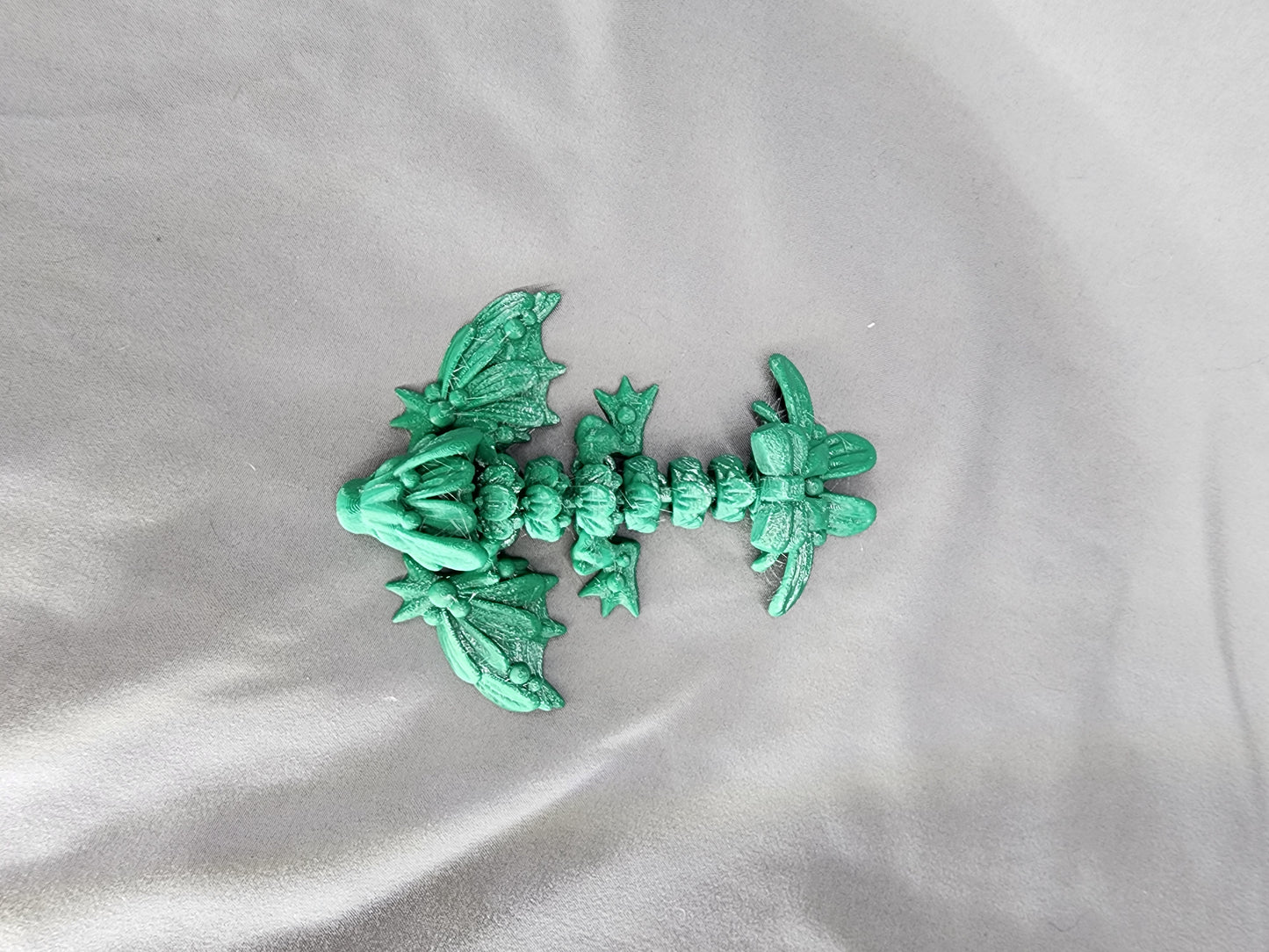 Tiny Mistletoe Dragon Wyvern articulating figurine