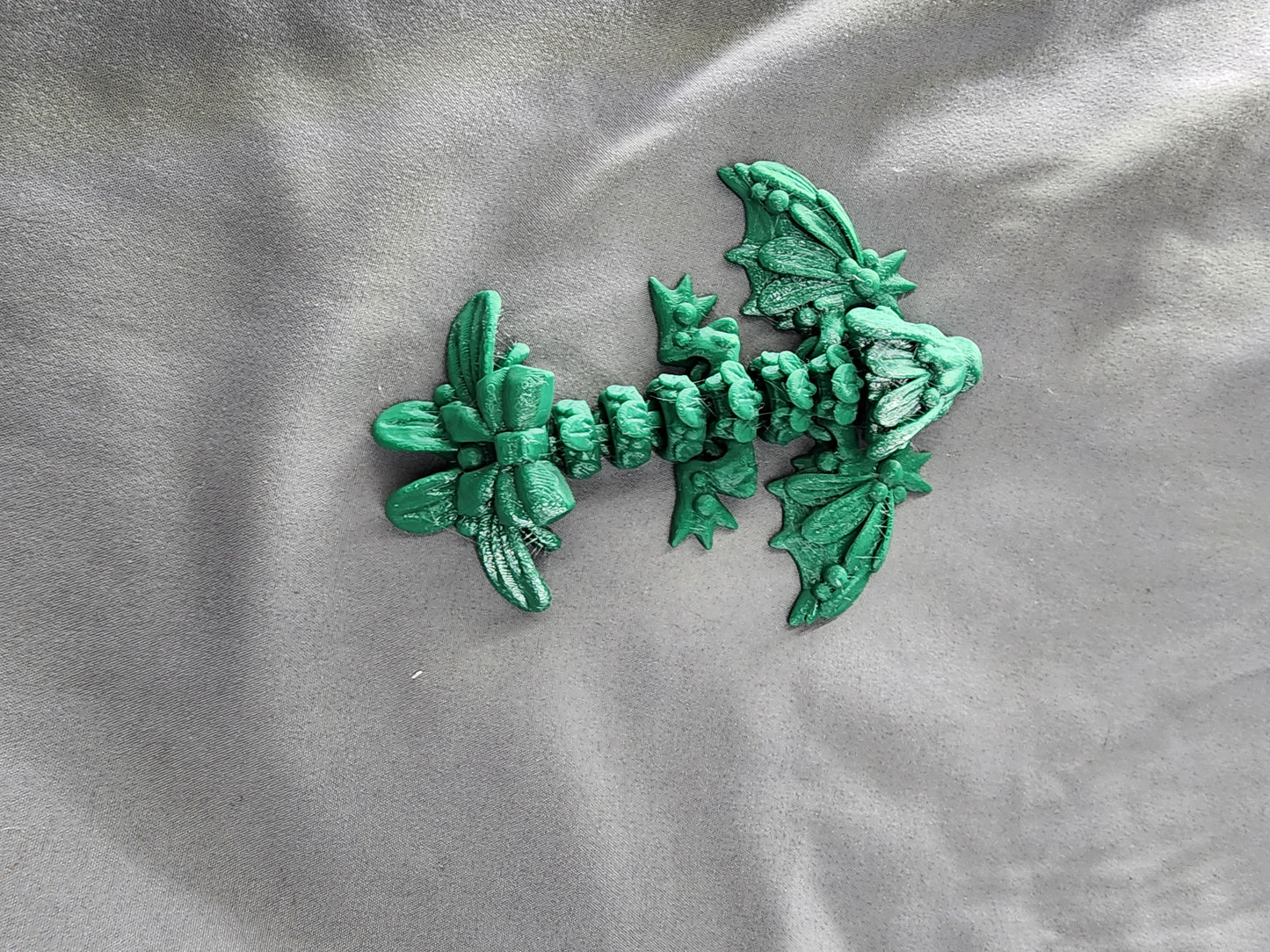 Tiny Mistletoe Dragon Wyvern articulating figurine