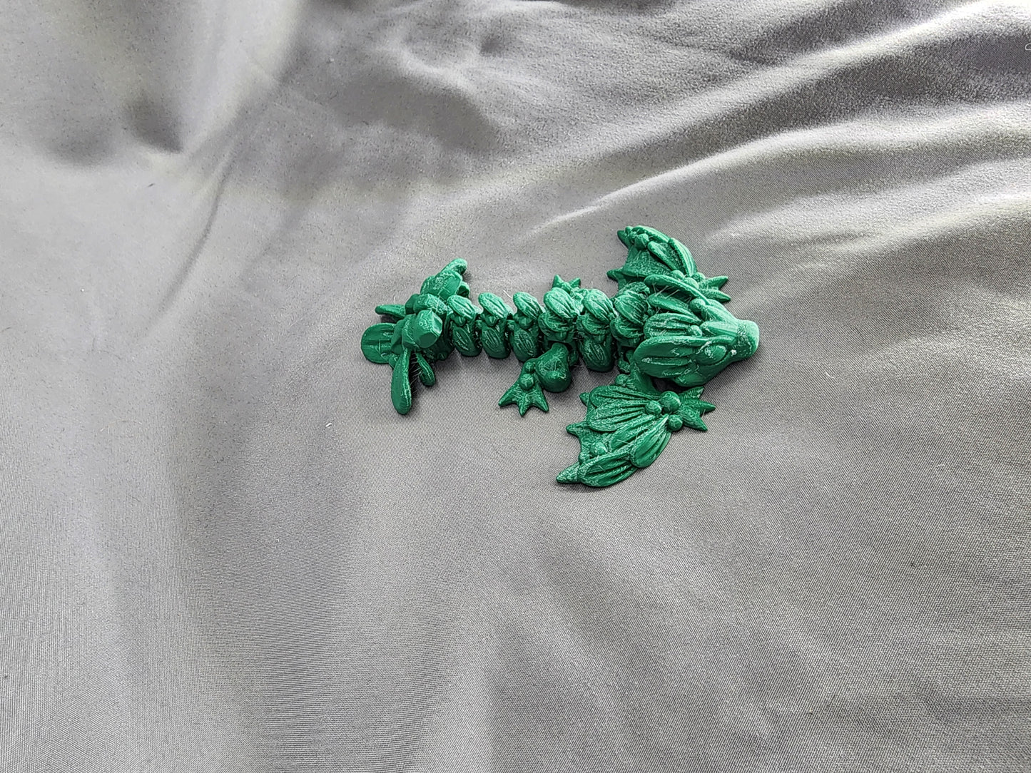 Tiny Mistletoe Dragon Wyvern articulating figurine