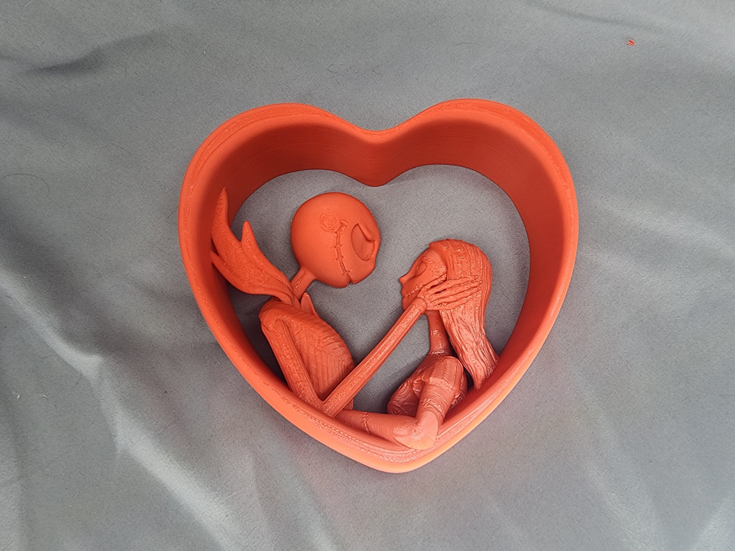 Jack and Sally heart-shaped decoration