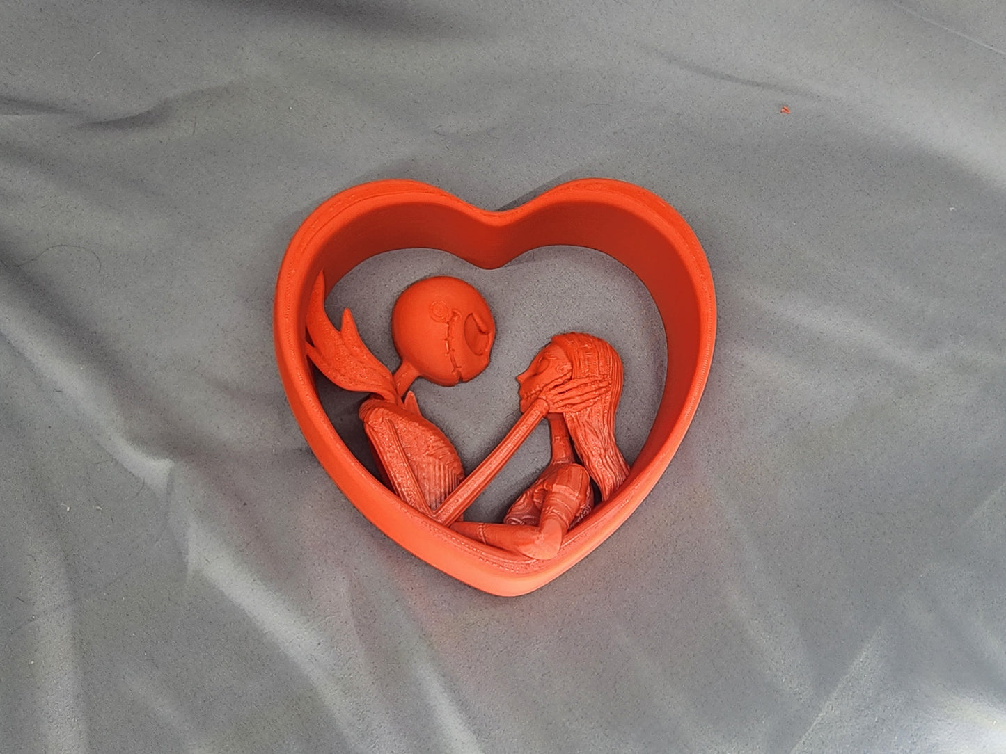 Jack and Sally heart-shaped decoration