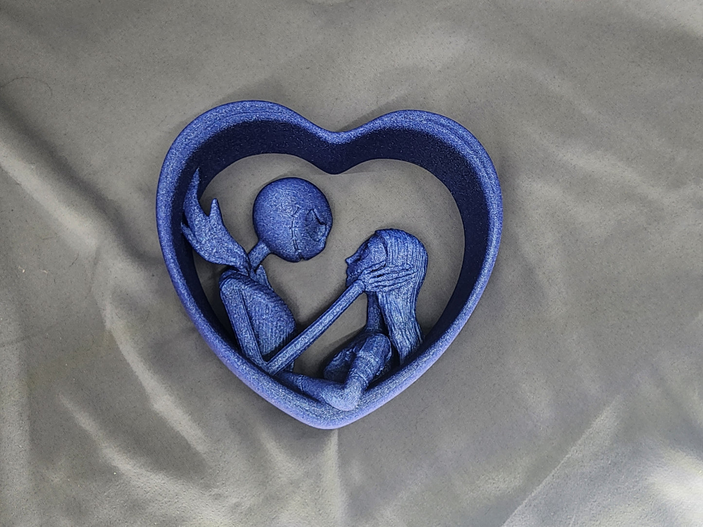 Jack and Sally heart-shaped decoration