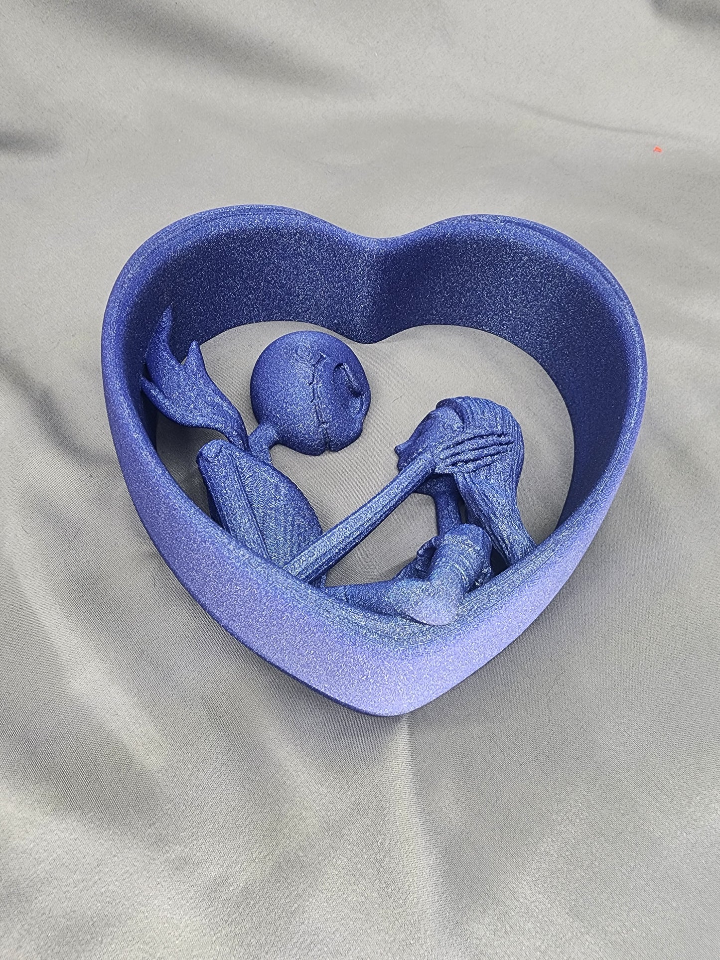 Jack and Sally heart-shaped decoration