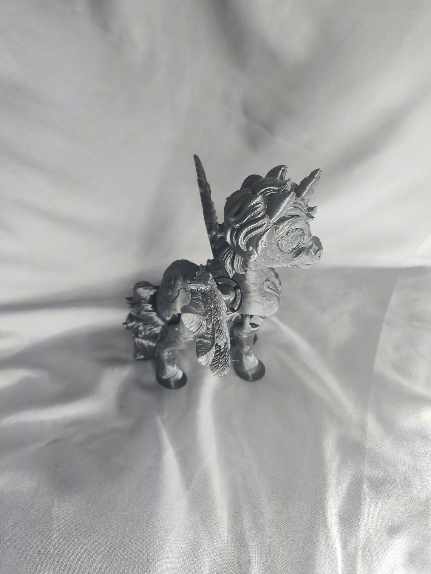 Spooky Unicorn Pegasus articulating figurine Day of the Dead Alicorn decoration Halloween sugar skull decor