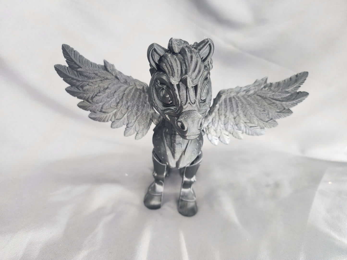 Spooky Unicorn Pegasus articulating figurine Day of the Dead Alicorn decoration Halloween sugar skull decor