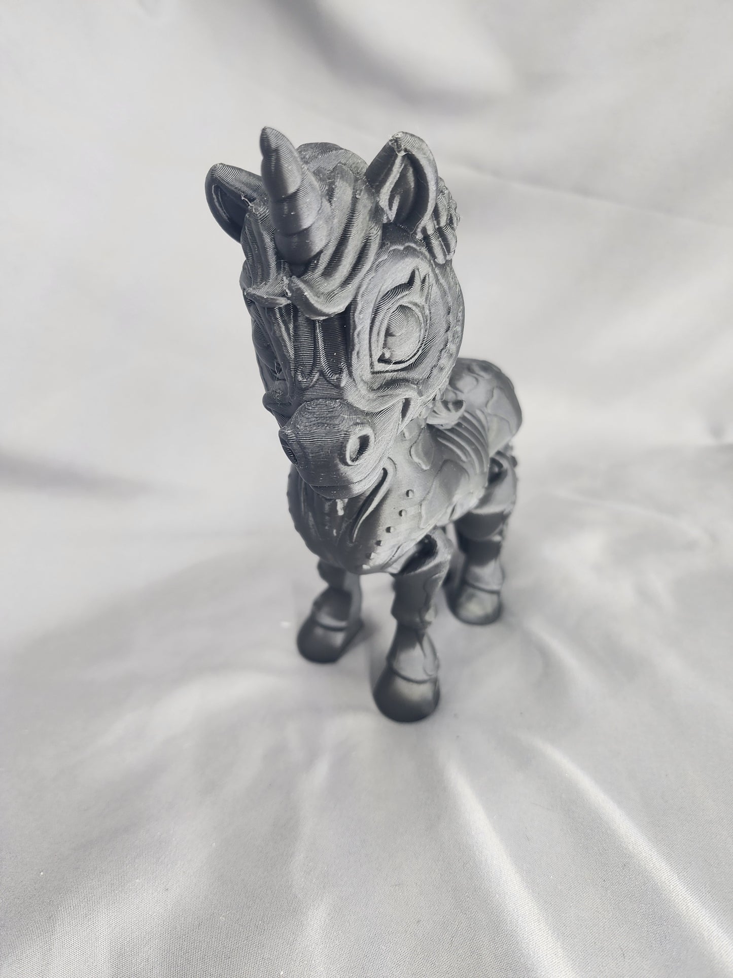 Spooky Unicorn Pegasus articulating figurine Day of the Dead Alicorn decoration Halloween sugar skull decor