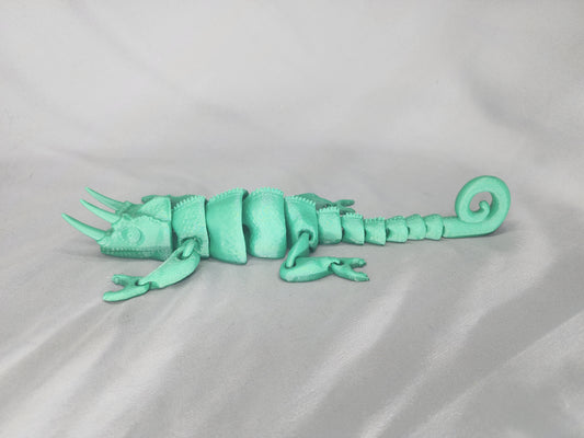 Horned Chameleon articulating figurine