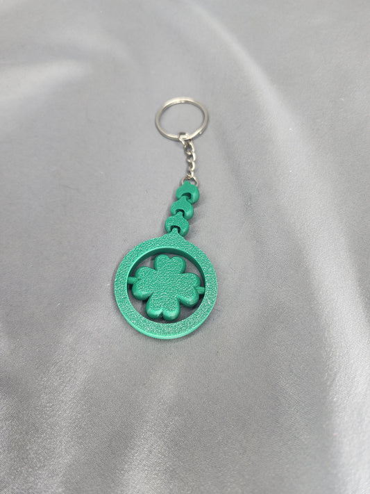 4 Leaf Clover spinning keychain