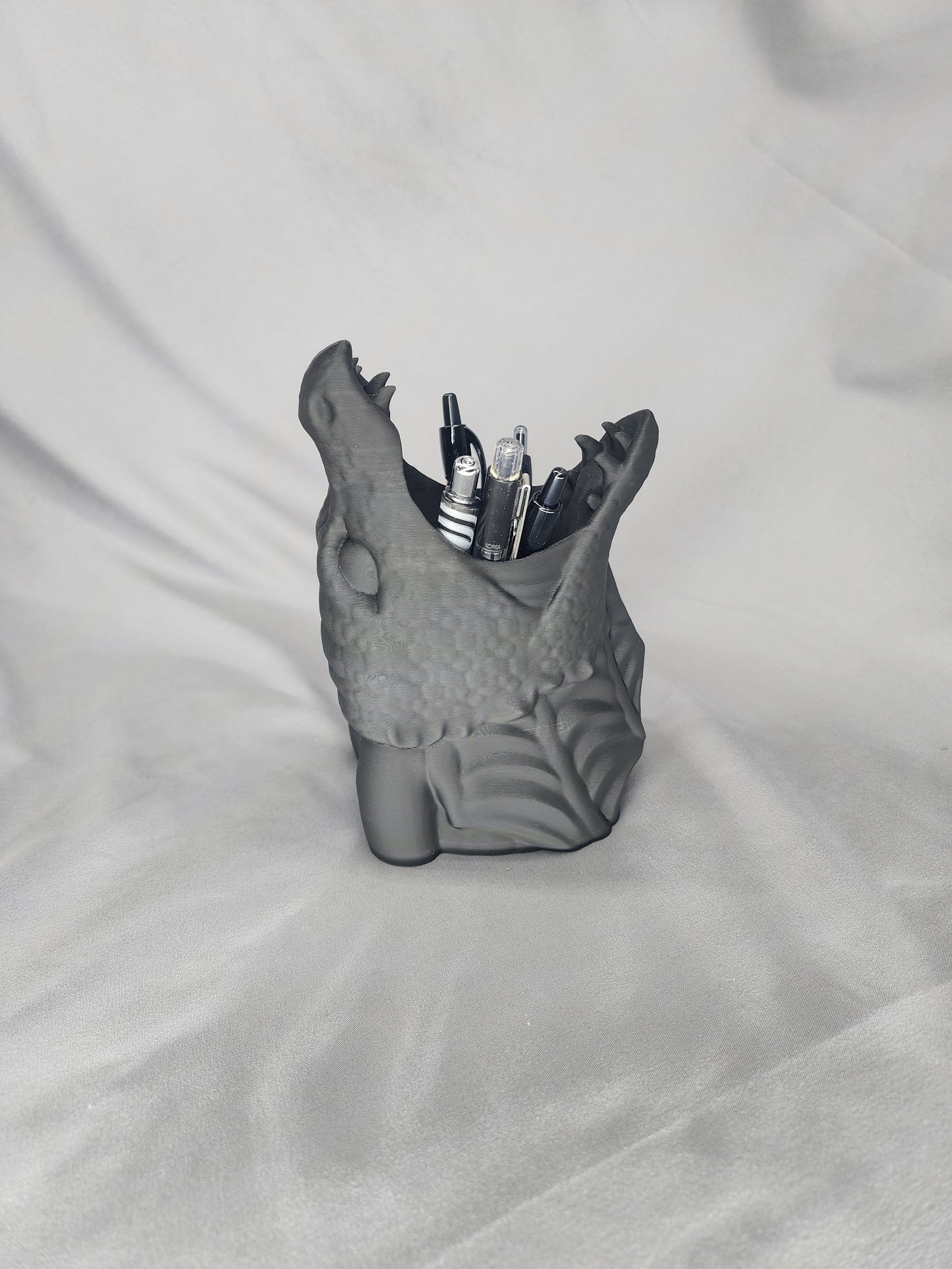 Dragon Head Pencil Holder Cup will keep your pens, pencils, etc. safe and in style on your desk at home or office