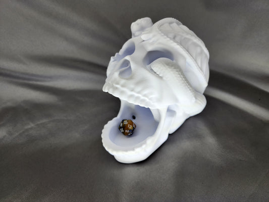 Skull & Dragon Dice Tower doubles as decor to impress friends and family with your dice rolling skills and eccentric gothic vibe