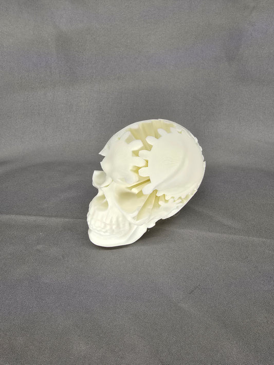 Skull Gear Head rotating articulating figurine decoration fidget for Halloween