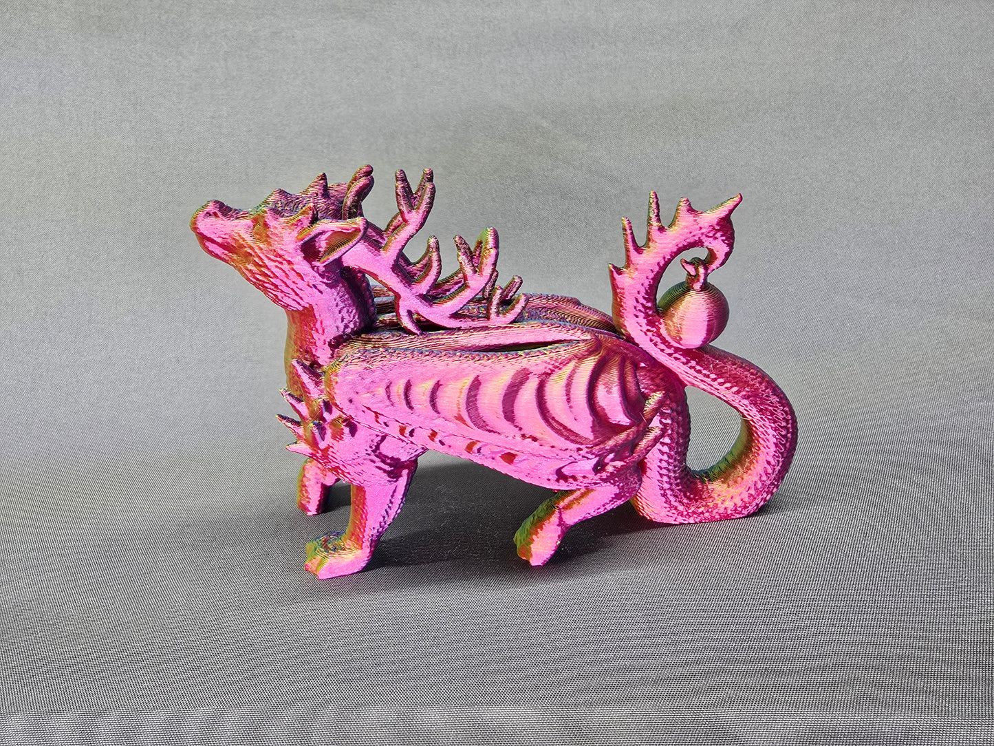 Reindeer Dragon Ornament Figurine