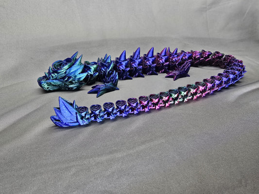 Rose Dragon articulating figurine