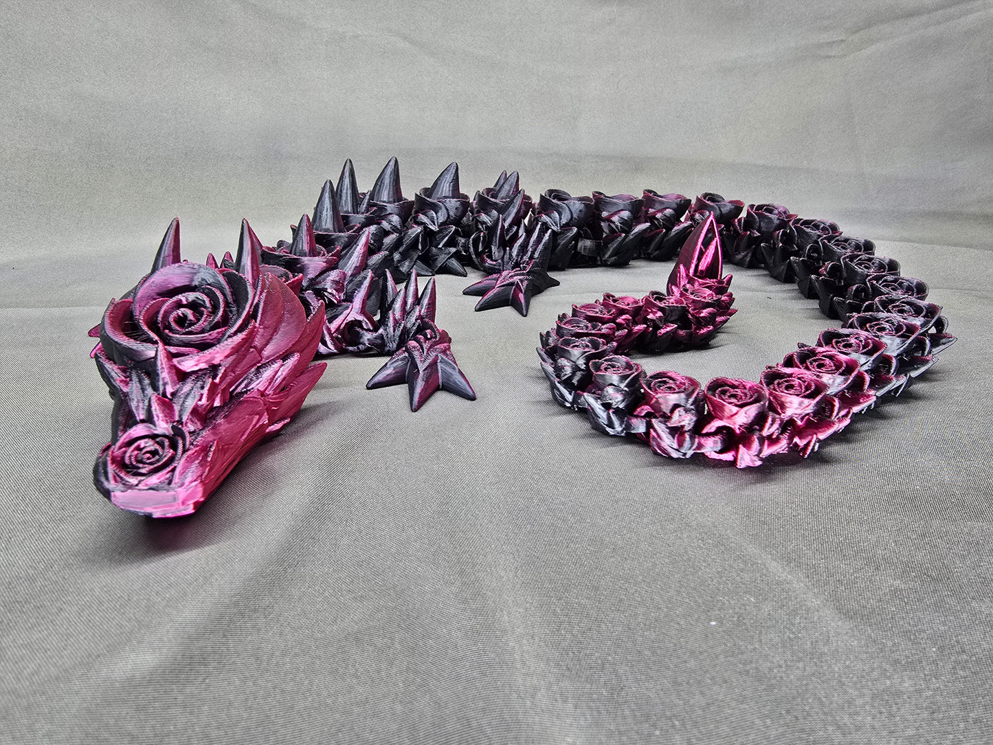 Rose Dragon articulating figurine