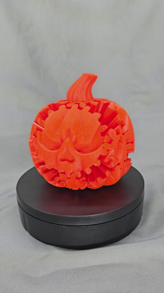 Jackolantern Gear Head rotating articulating figurine decoration fidget for Halloween