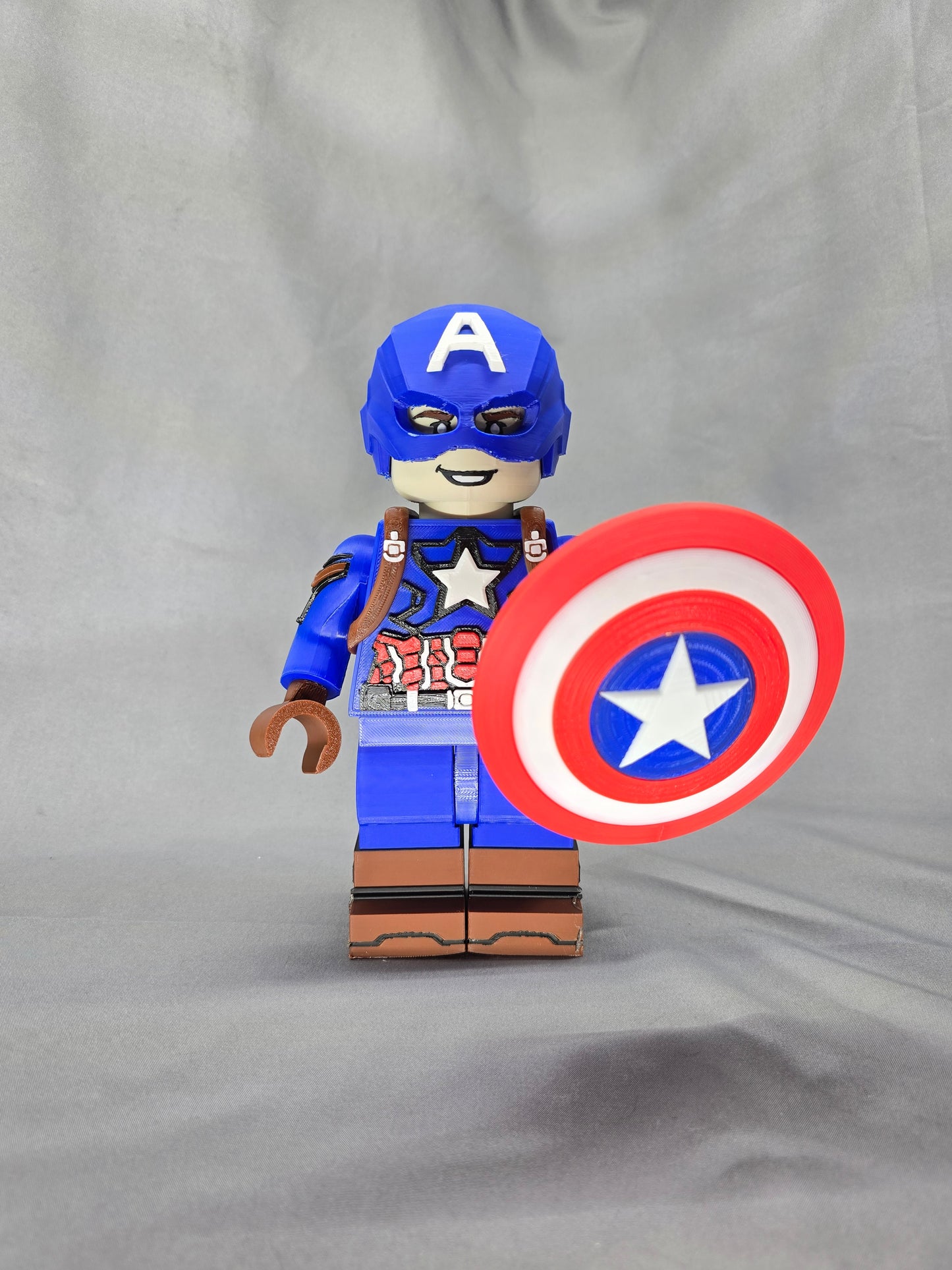 Big Brick American Soldier Captain articulating figurine