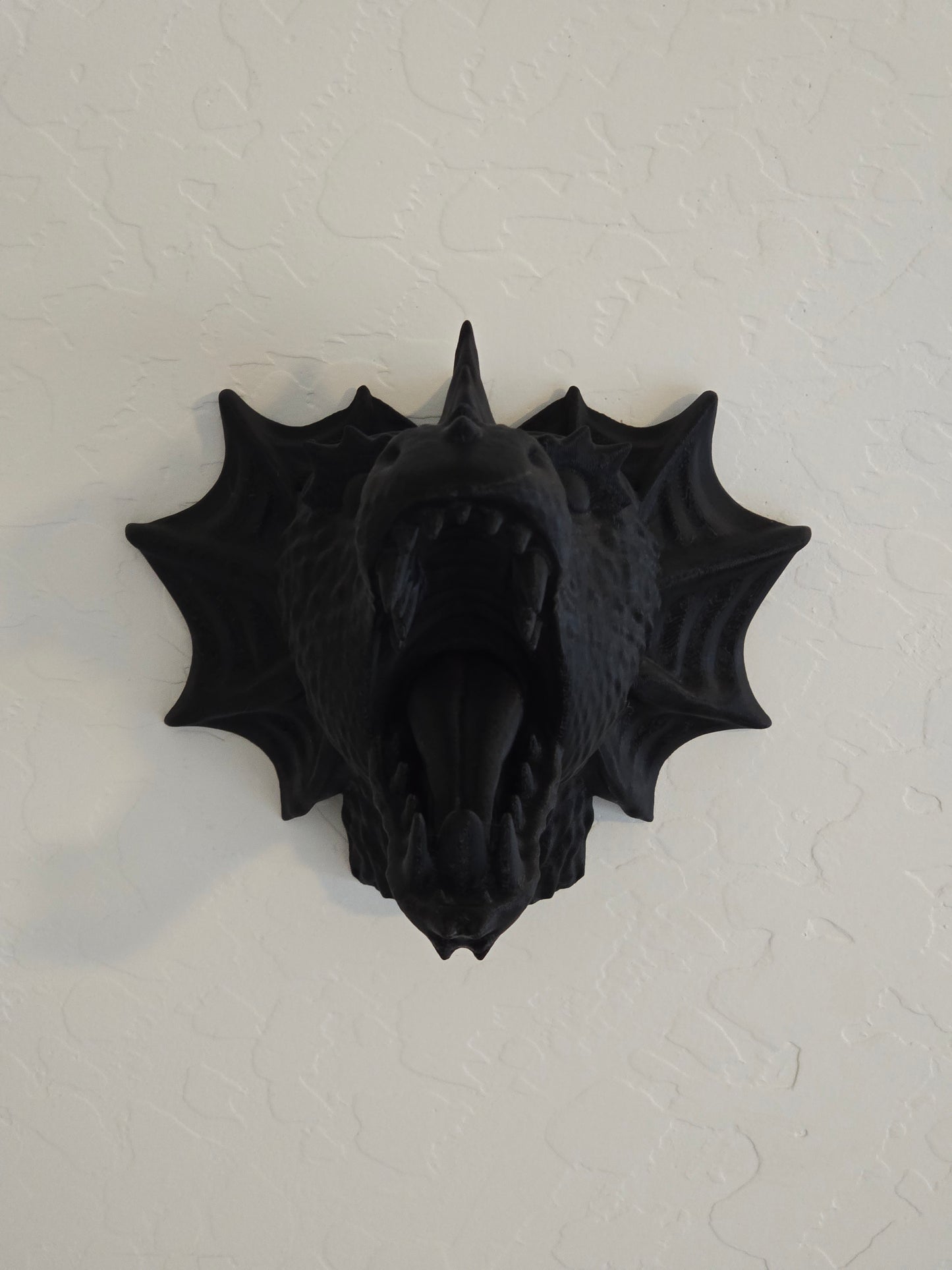 Fin Dragon Head wall mount gothic mythical decor