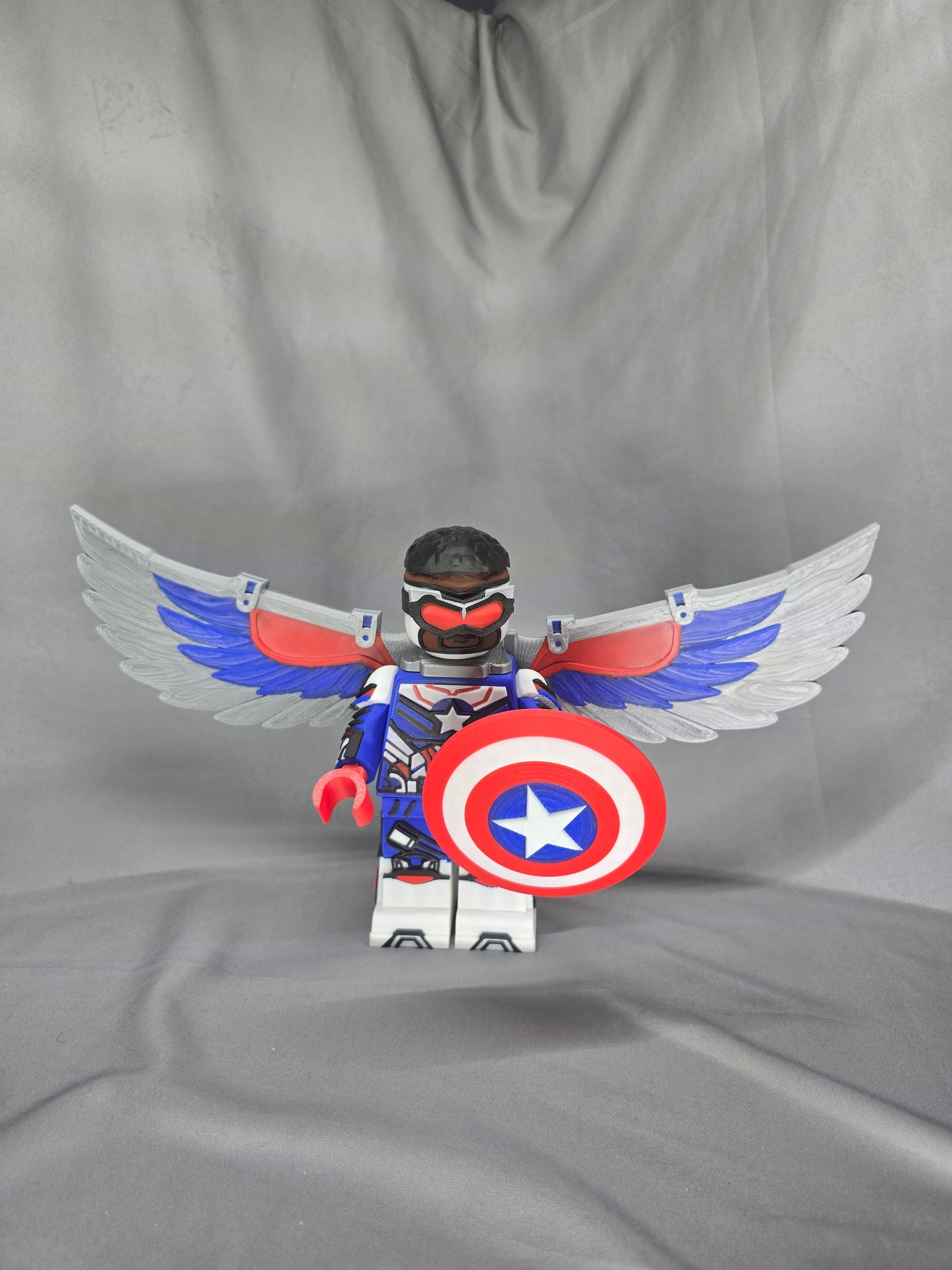 Big Block Winged American Soldier Captain articulating figurine
