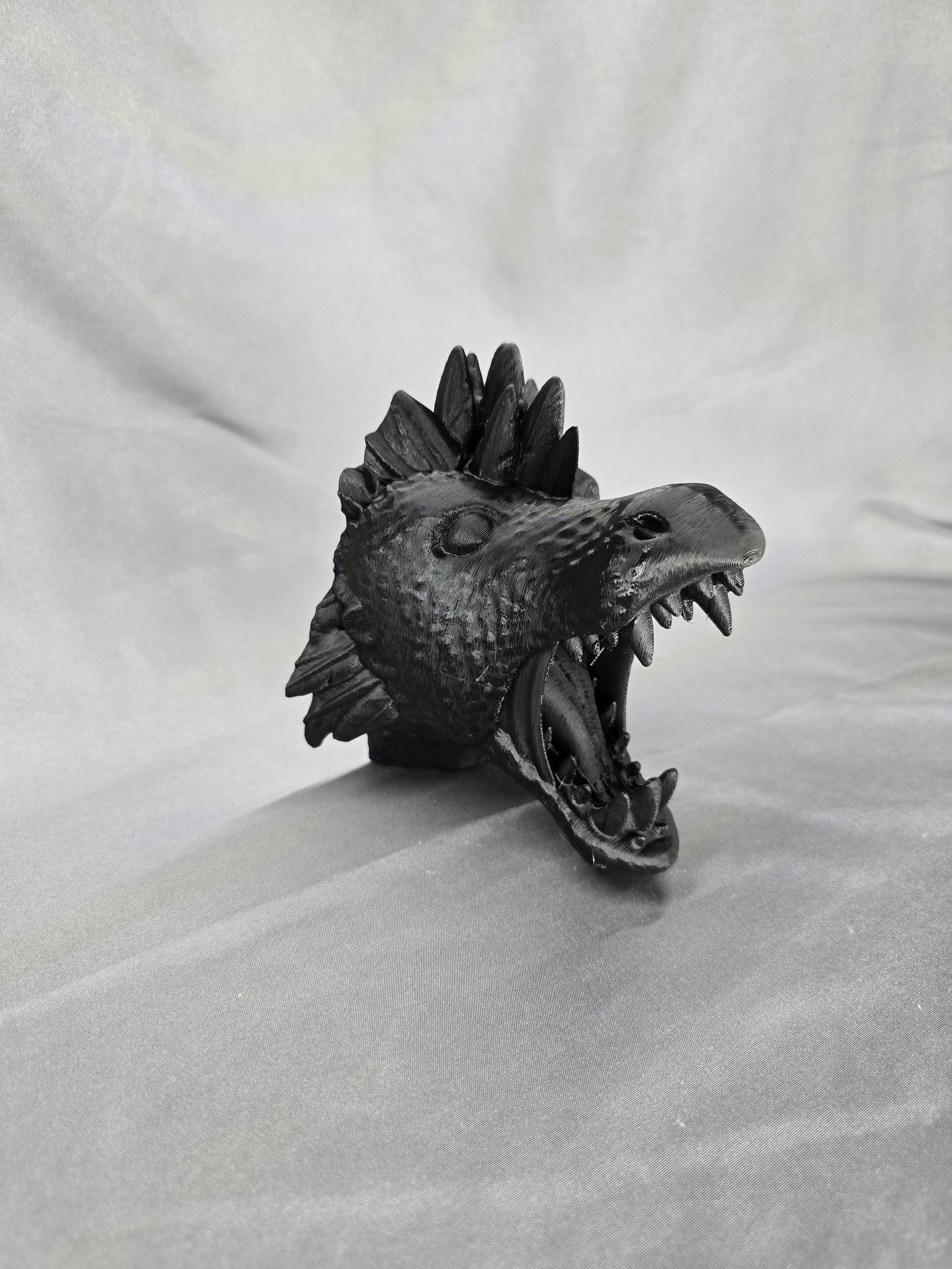 Feather Dragon Head wall mount gothic mythical decor