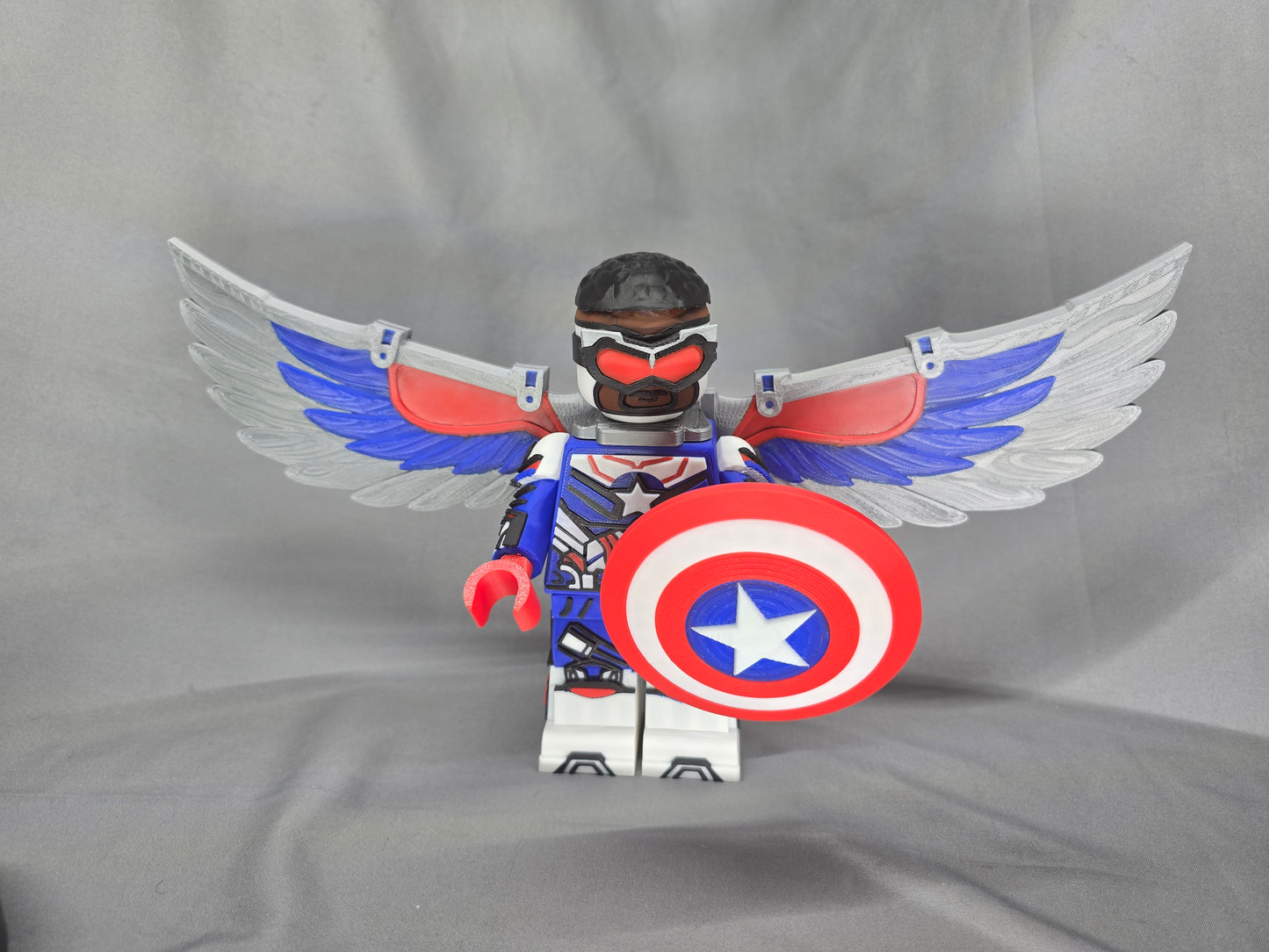Big Block Winged American Soldier Captain articulating figurine