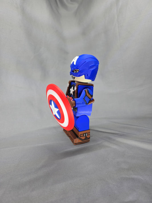 Big Block American Soldier Captain  articulating figurine