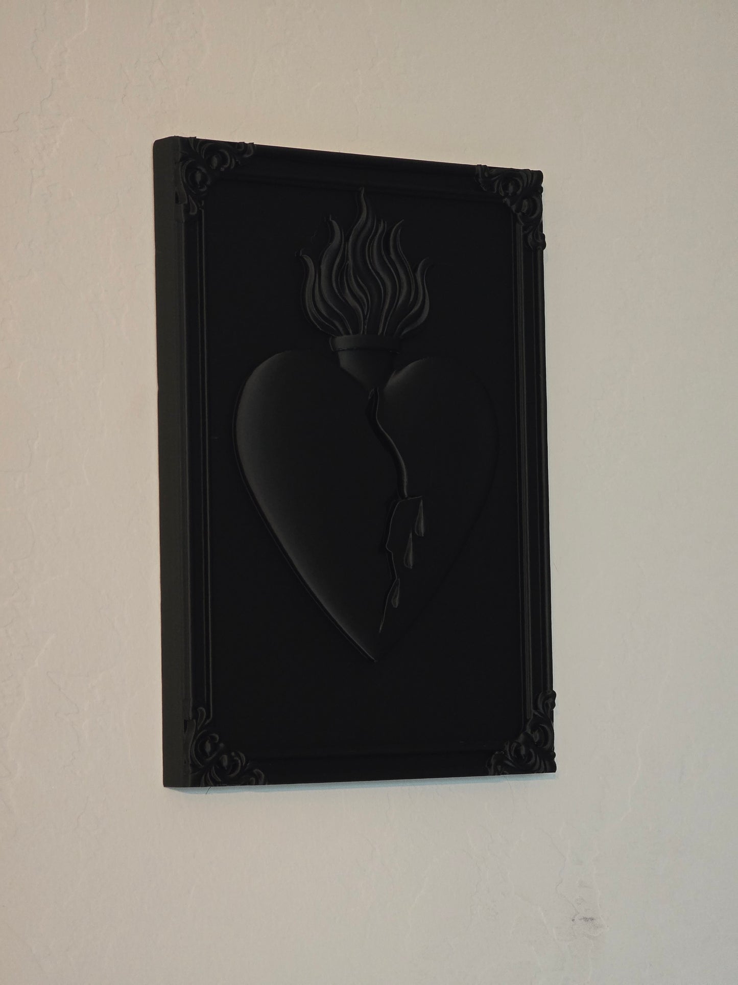 Sacred Heart Broken - framed wall art decor