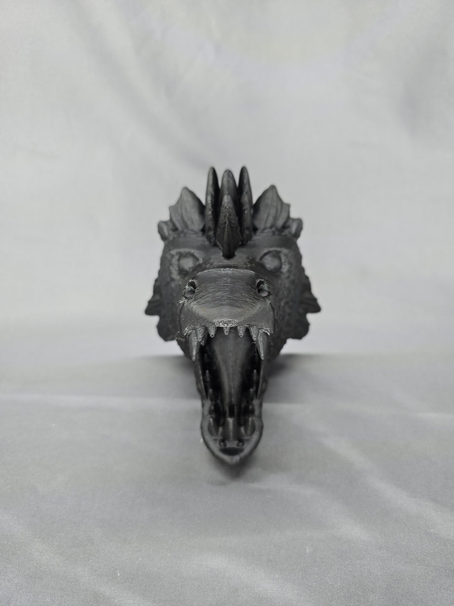 Feather Dragon Head wall mount gothic mythical decor