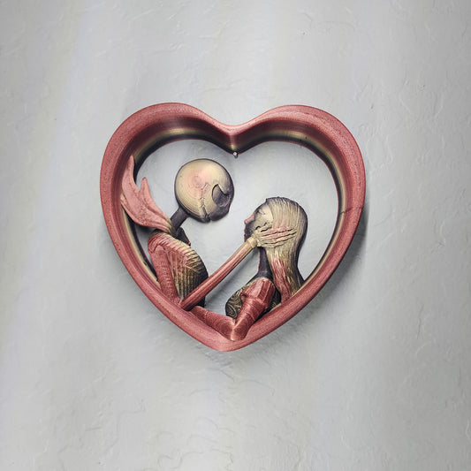 Jack and Sally heart-shaped decoration