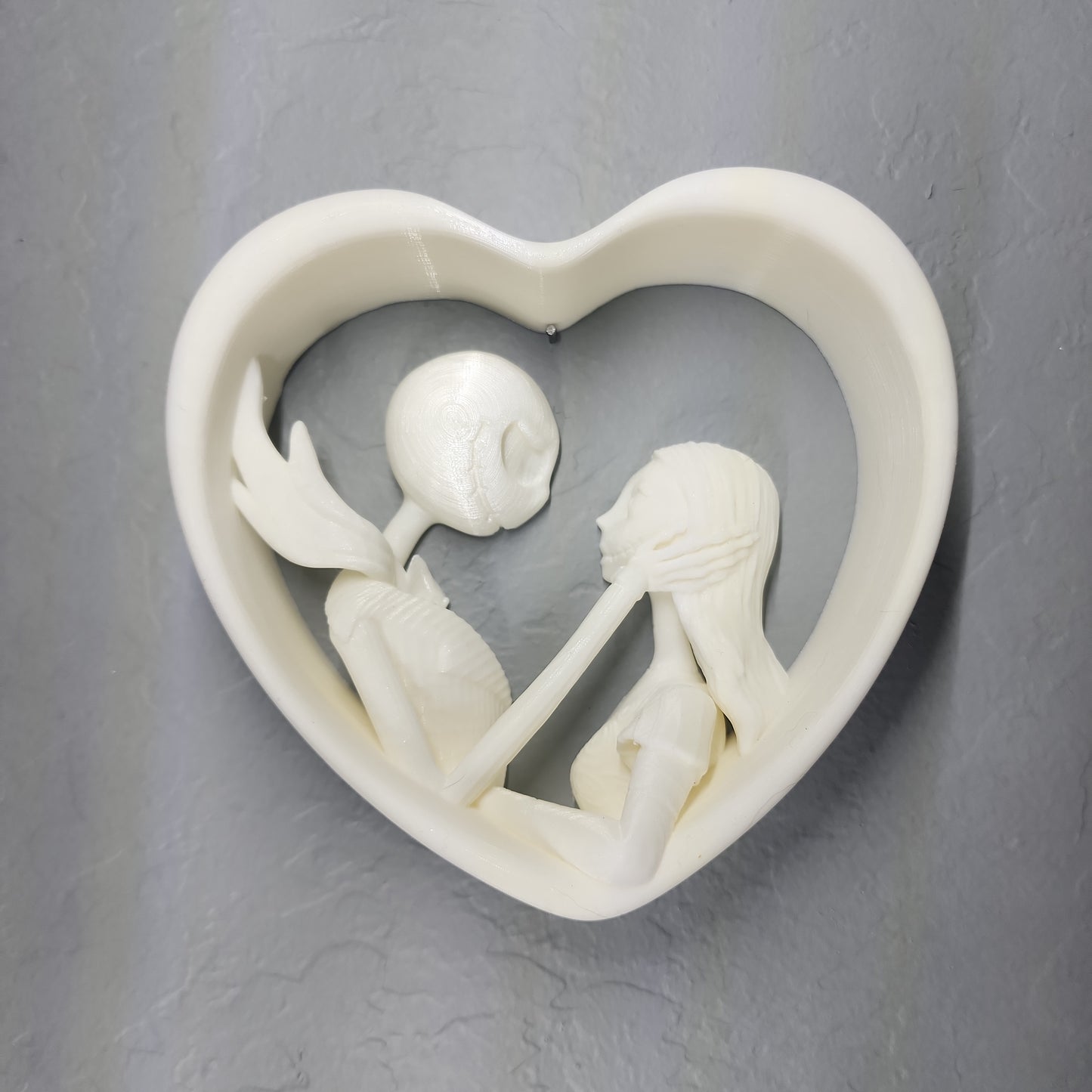 Jack and Sally heart-shaped decoration