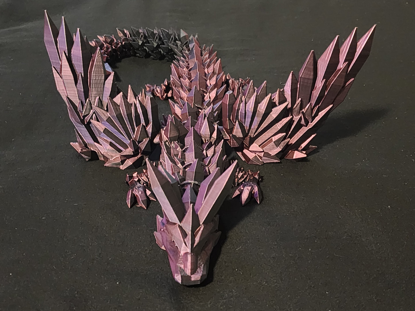 Crystal Wing Dragon articulating figurine is a beautiful, fun fidget toy and decoration