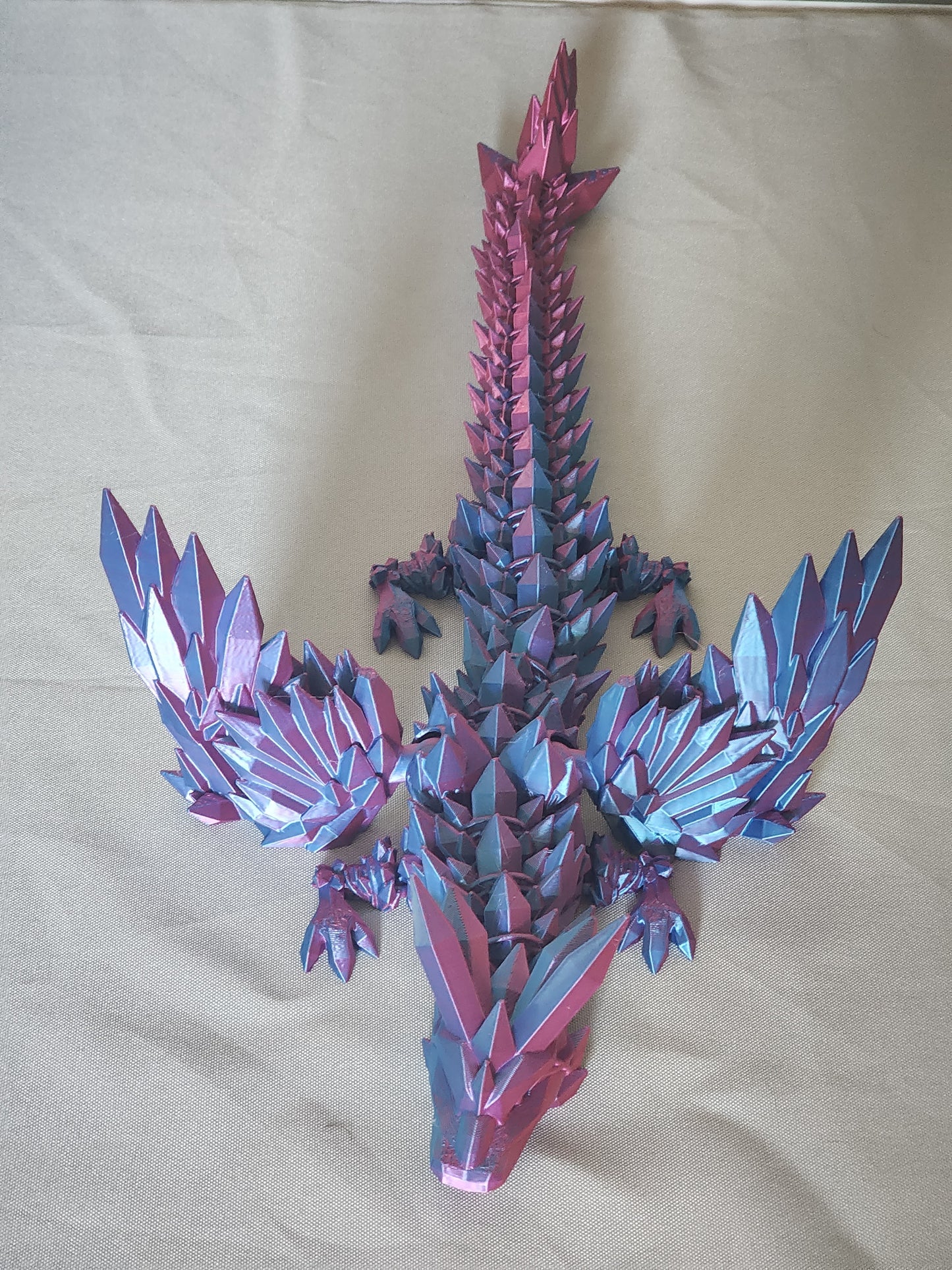 Crystal Wing Dragon articulating figurine is a beautiful, fun fidget toy and decoration