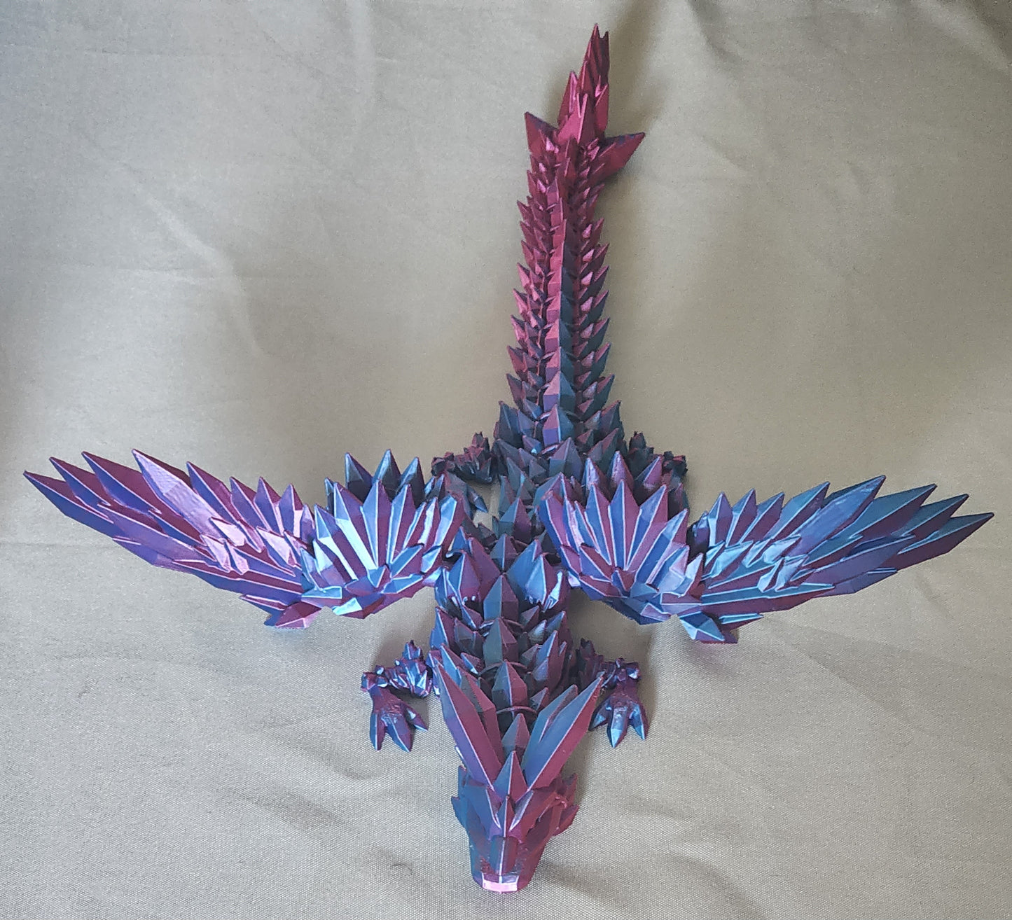 Crystal Wing Dragon articulating figurine is a beautiful, fun fidget toy and decoration