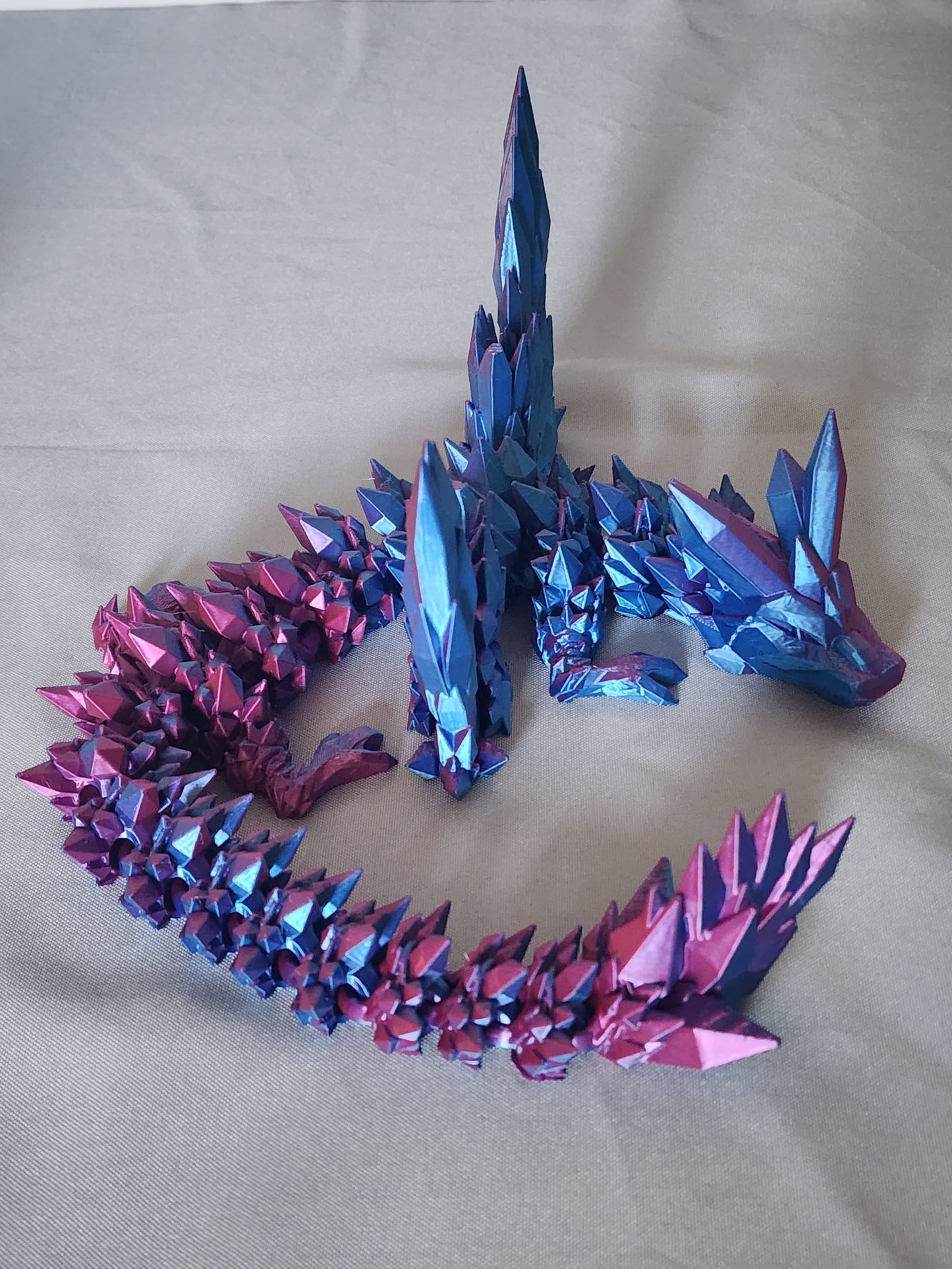 Crystal Wing Dragon articulating figurine is a beautiful, fun fidget toy and decoration