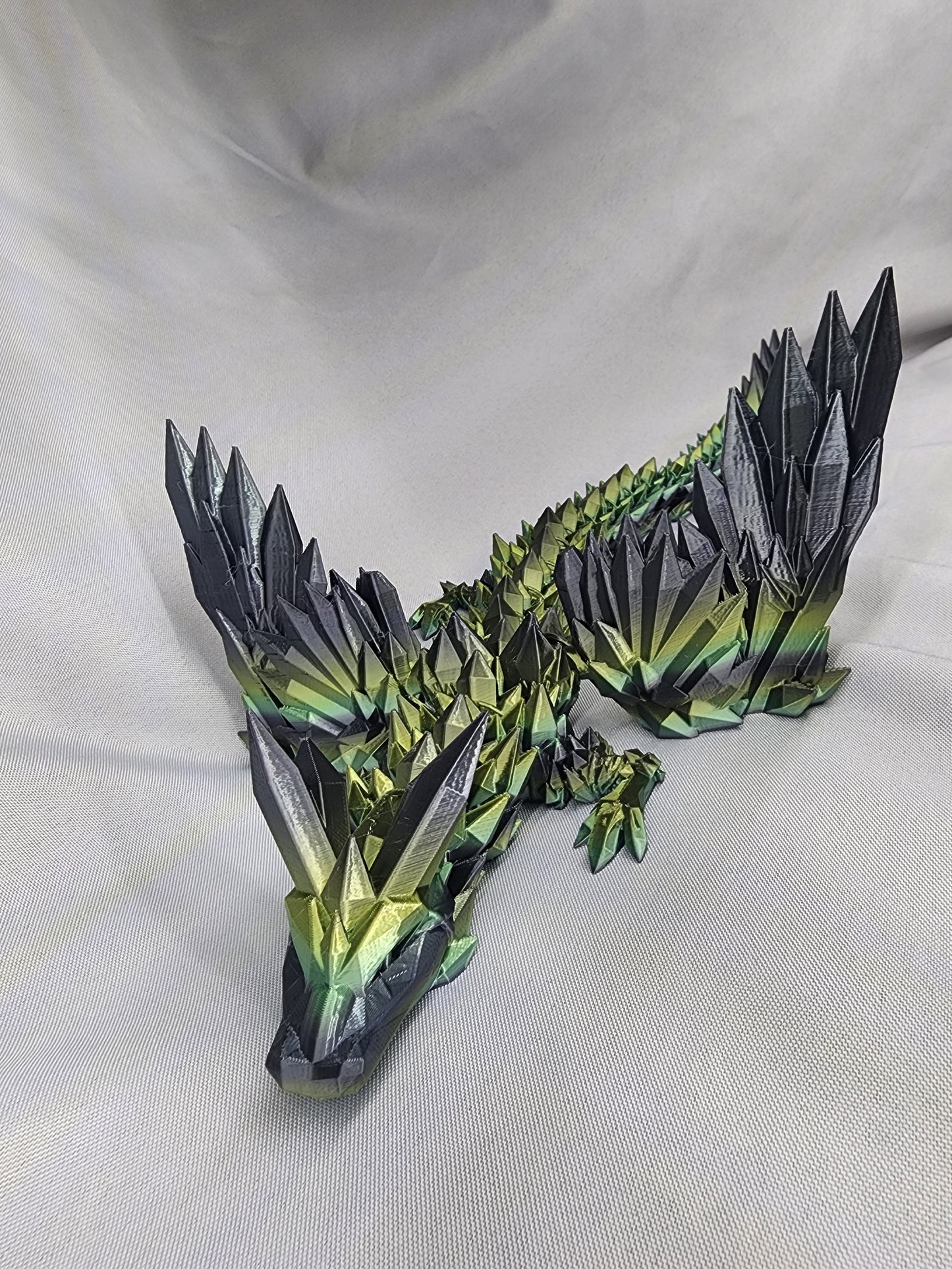 Crystal Wing Dragon articulating figurine is a beautiful, fun fidget toy and decoration