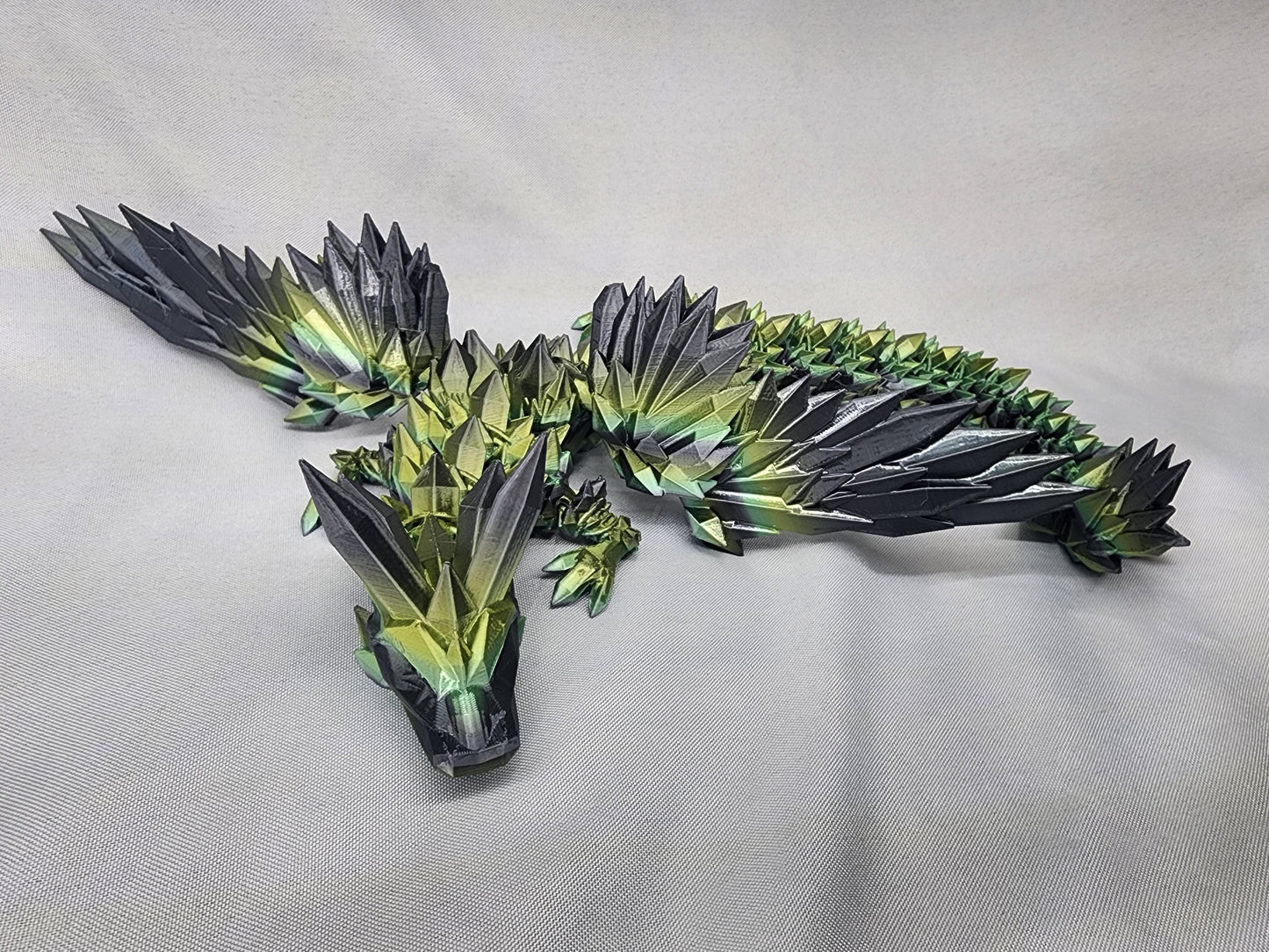 Crystal Wing Dragon articulating figurine is a beautiful, fun fidget toy and decoration