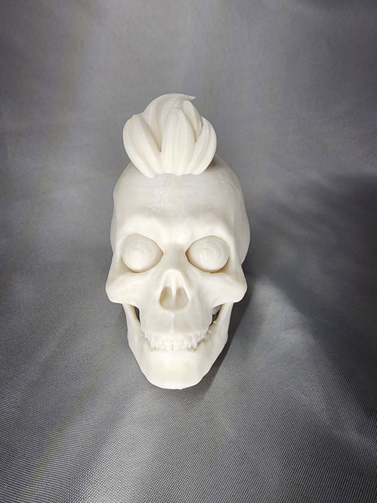 Skull with Mohawk desktop figurine decor